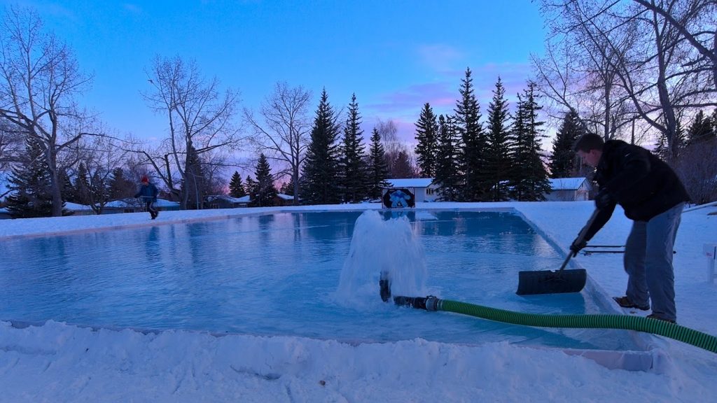 Skating Rink Flooding - Big Rock Water Hauling